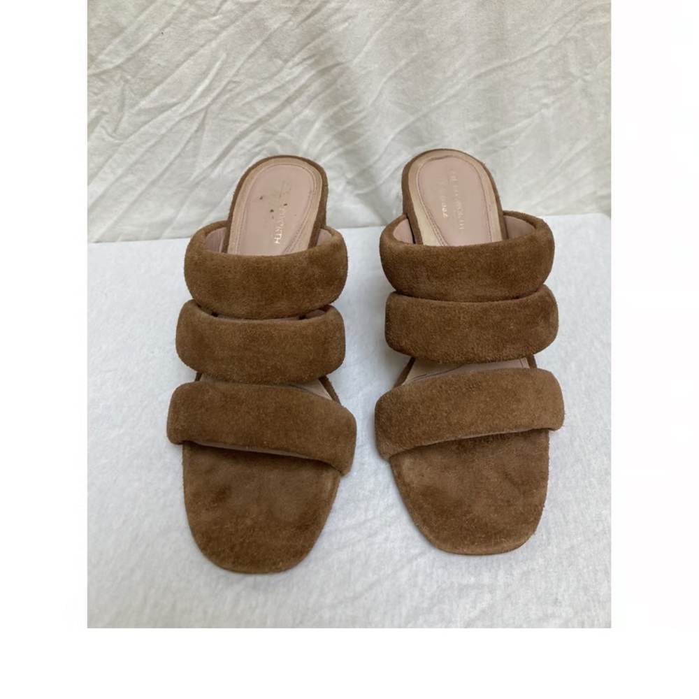 Kate Bosworth x Matisse Suede Block Heel Sandals 8.5